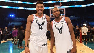 Next Story Image: PHOTOS: Bucks' Antetokounmpo, Middleton at 2019 NBA All-Star Game